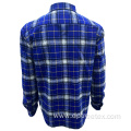 Custom Logo Mens Winter Retro Flannel Checked Shirt